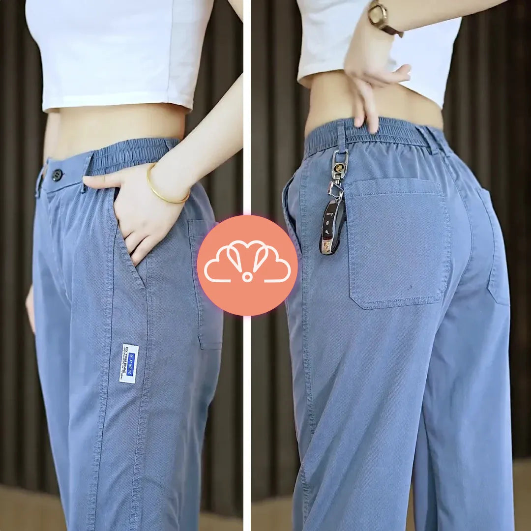 Calça Feminina Alice em Malha de Seda Gelo e Poliéster -Compre 2 e Leve 3