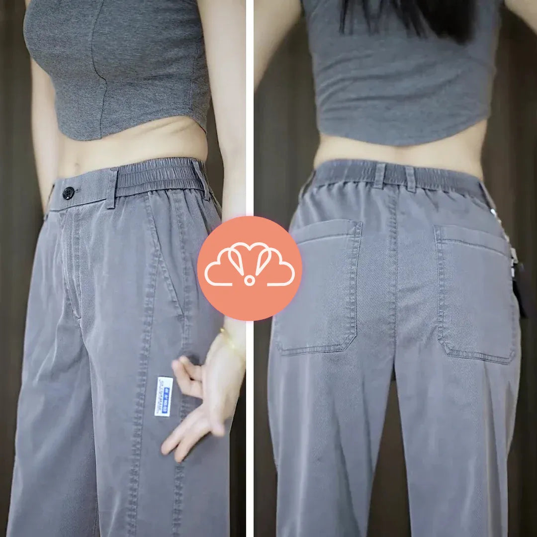 Calça Feminina Alice em Malha de Seda Gelo e Poliéster -Compre 2 e Leve 3 + Frete Grátis