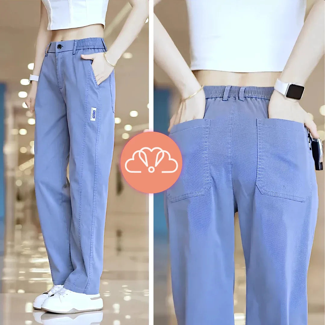 Calça Feminina Alice em Malha de Seda Gelo e Poliéster -Compre 2 e Leve 3 + Frete Grátis