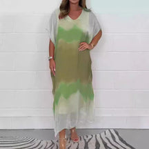 Vestido Bruna - Elegância Fluida com Estampa Sofisticada, Conforto e Elegância  + Frete Grátis