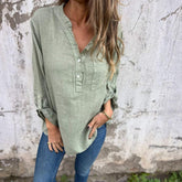 Camisa Heloisa em Linho de Algodão/ Leveza e Estilo para Conforto Diário!
